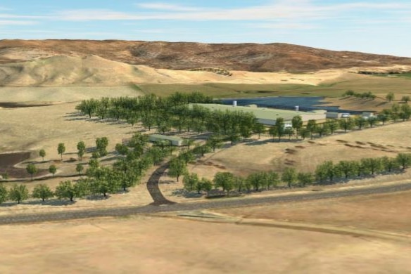 Artist impression of Tassal hatchery.