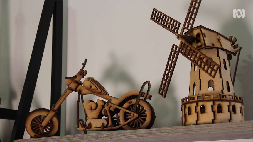motorbike and windmill models
