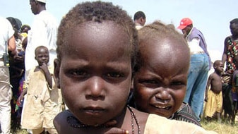 Refugee children at a Red Cross camp for Darfur refugees in eastern Chad (Reuters)