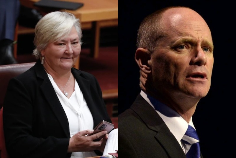 A composite image of Sam McMahon and Campbell Newman.