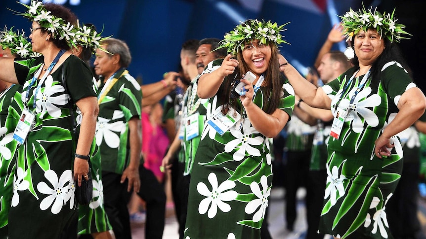 Fijians all smiles as they enter arena