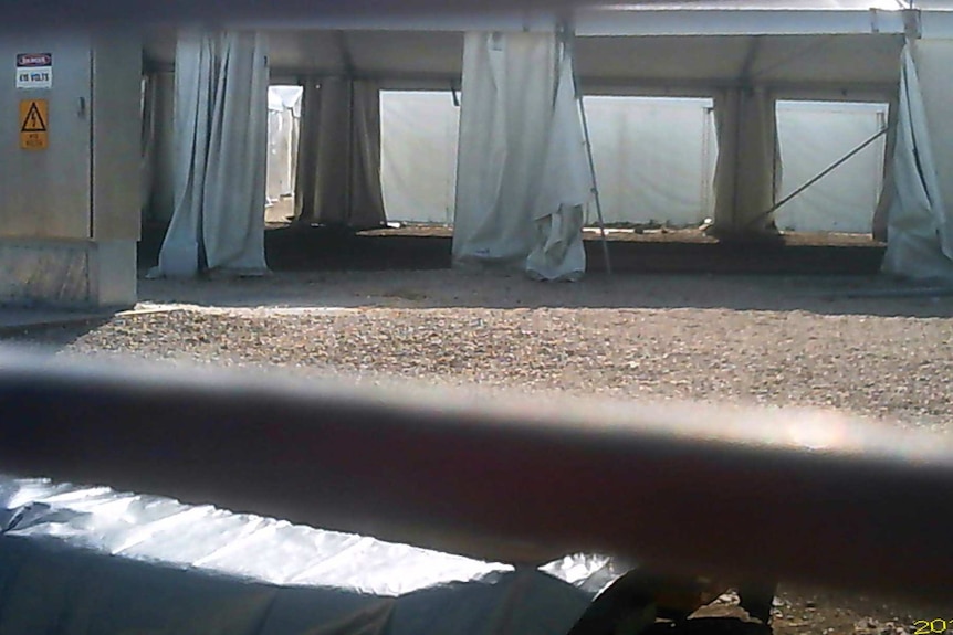 Tent in the Nauru detention centre