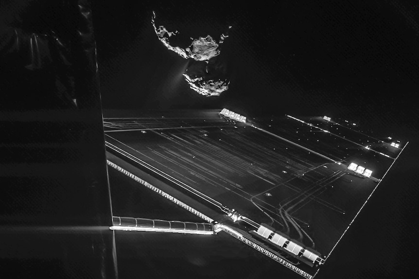 Rosetta selfie at comet 67P