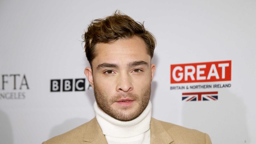 Actor Ed Westwick poses at the BAFTA Los Angeles Awards Season Tea Party in Beverly Hills, California.
