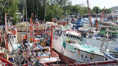 Damaged boats in Phuket, Thailand