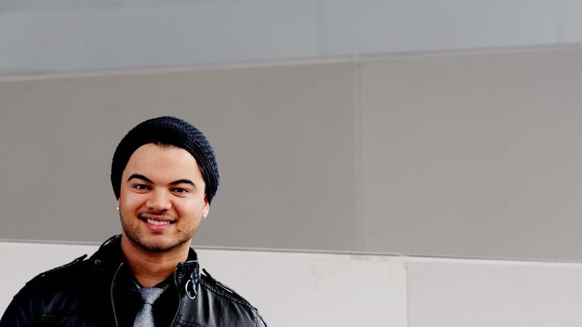 Guy Sebastian poses for photographs