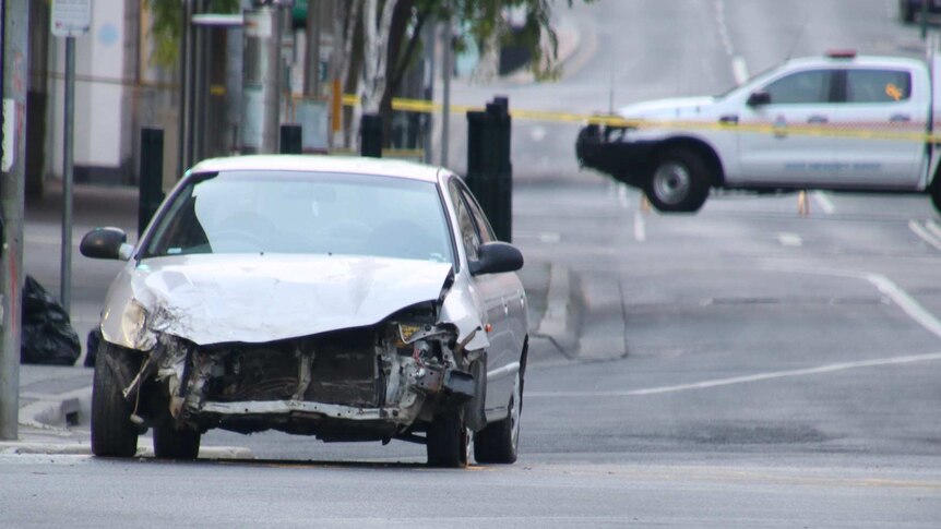 Civilian car involved in pedestrian fatality, Launceston, January 7, 2019.