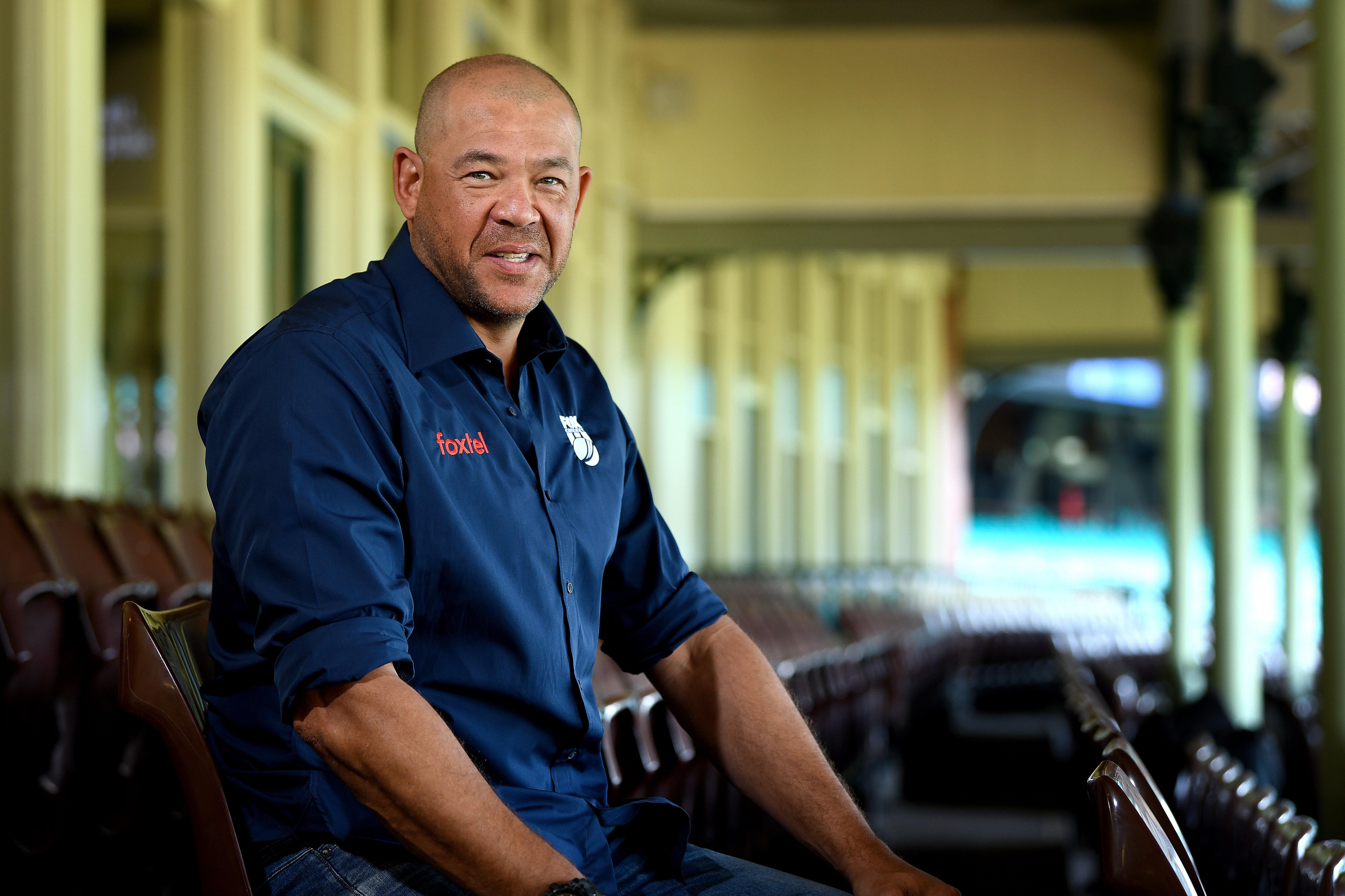 Andrew Symonds smiling at the camera.