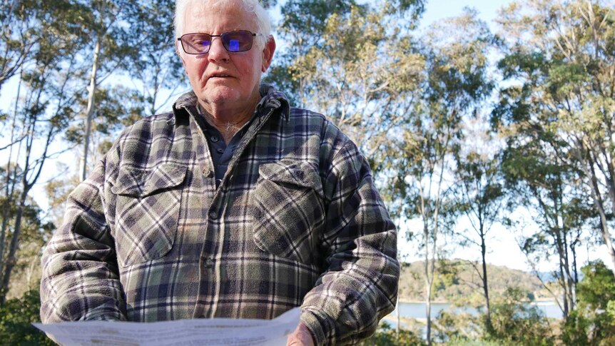 Norm Austwick says he was shocked and angered by the letter from Centrelink