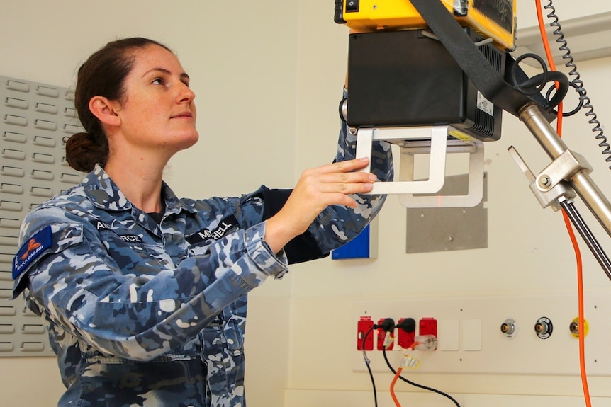 RAAF Radiographer, Flight Lieutenant Jessica Mitchell.