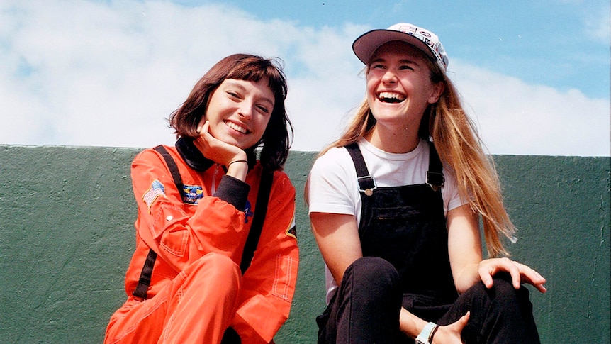 A press shot of Stella Donnelly and Alex The Astronaut for their 2018 co-headline tour