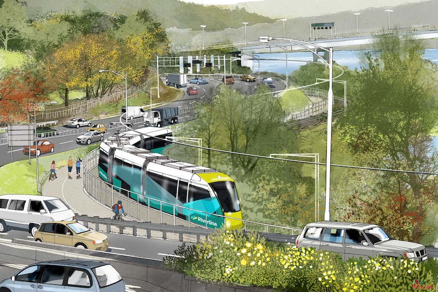 The government has released plans for the light rail network it is calling Riverline.
