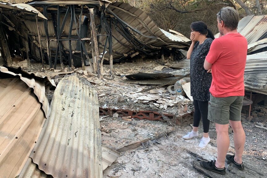 The Gordons returned to their home to find it completely destroyed.