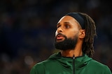 Patty Mills in Boomers warm-ups