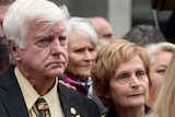 Parents of Allison Baden-Clay, Geoff and Priscilla Dickie, outside of the Supreme Court.