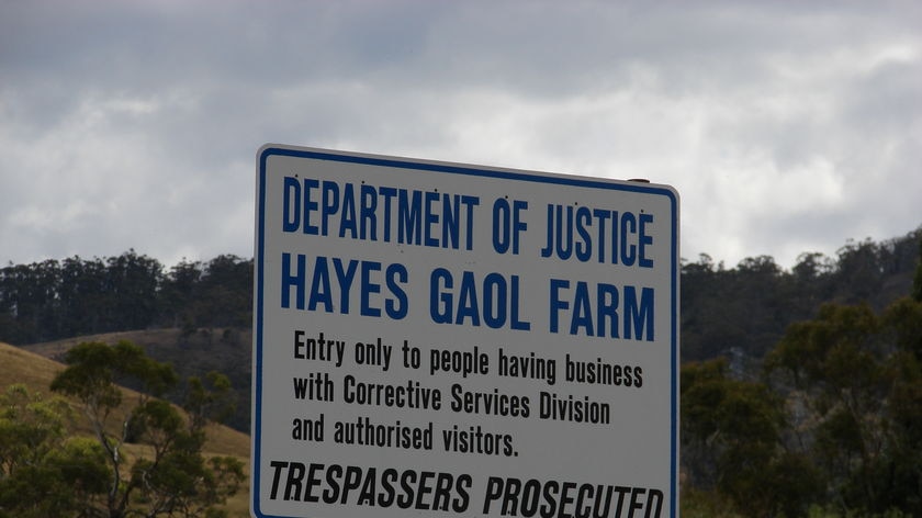 Hayes prison farm sign