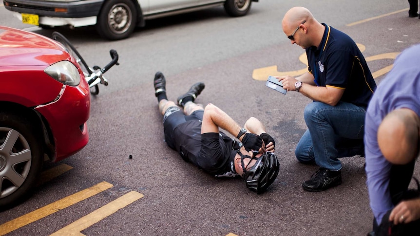 Cyclist struck