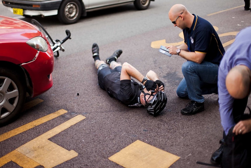 Cyclist struck