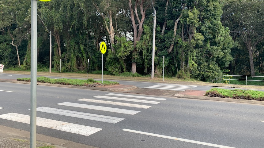 Pedestrian crosswalk on road in Port Macquarie 