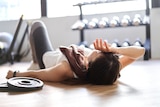 Woman resting after workout