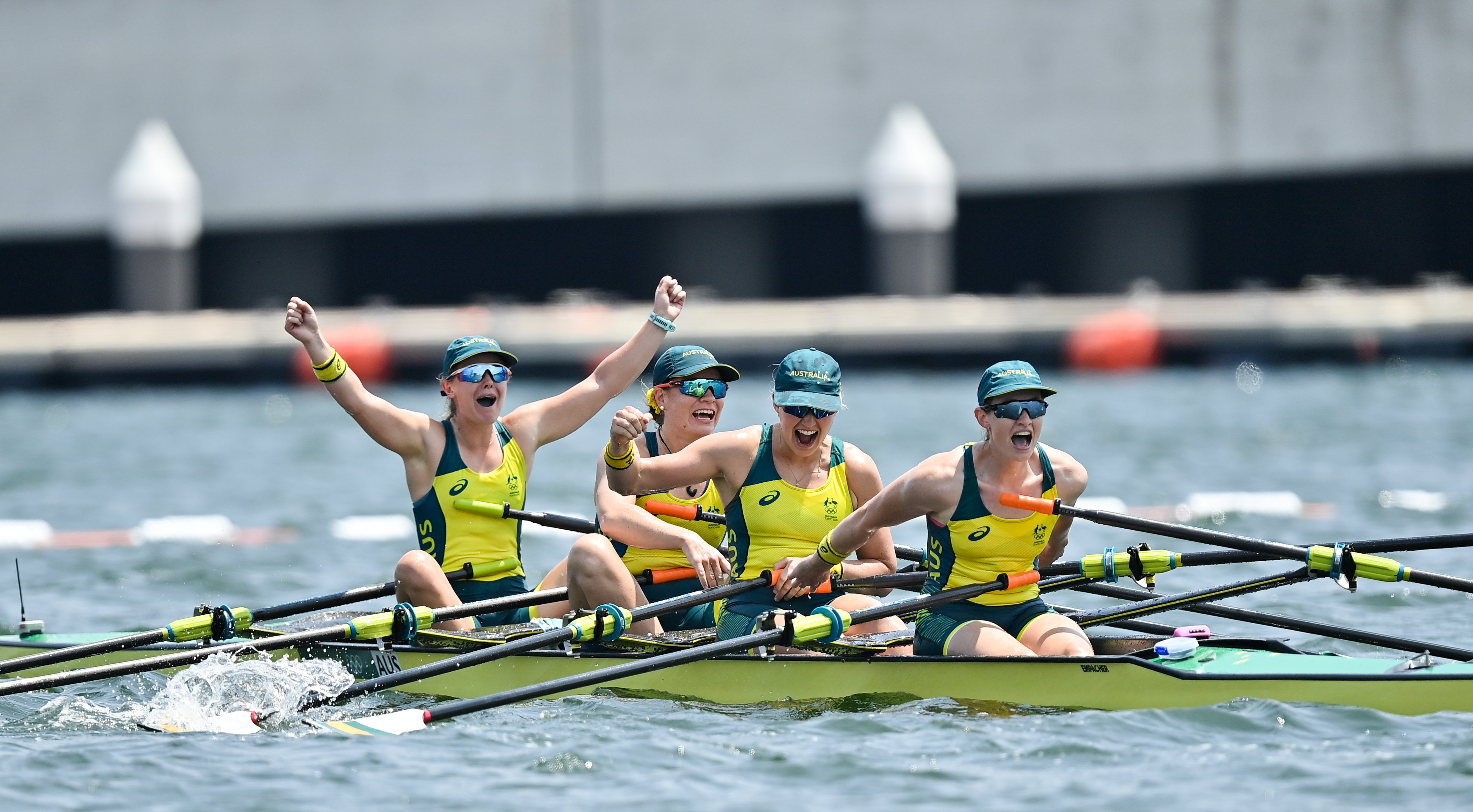 Double Australian gold in rowing as men's and women's fours claim thrilling  wins at Tokyo Olympics - ABC News
