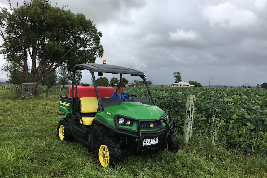 Man in an ATV.