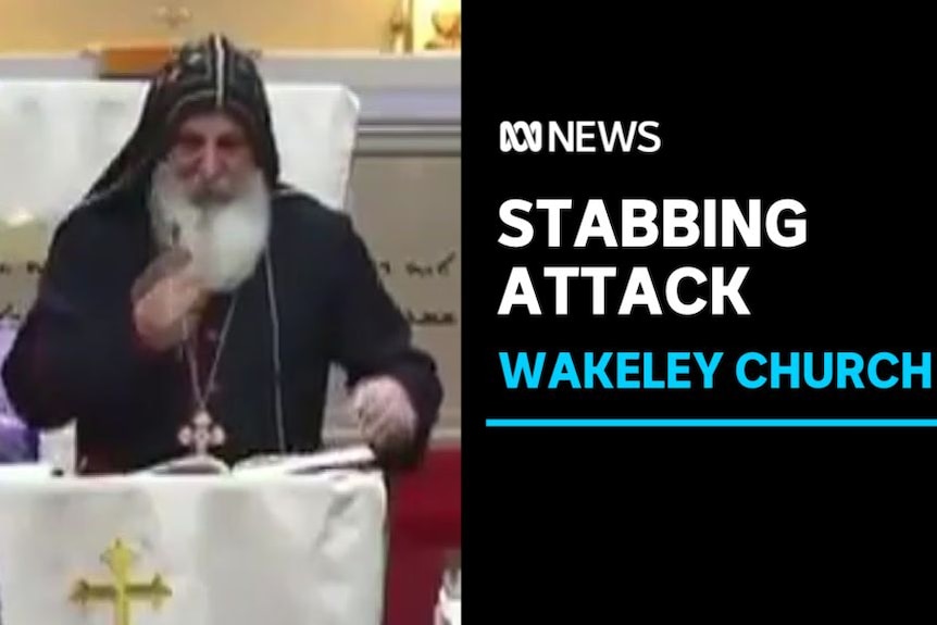 Stabbing Attack, Wakeley Church: Screengrab of a webstream of a church service.