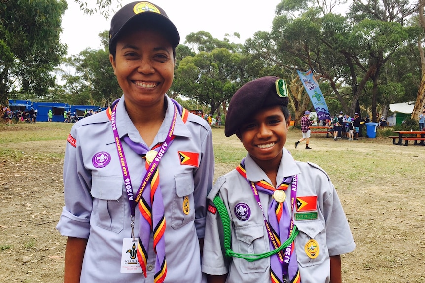 Scouts from East Timor at the jamboree in Sydney