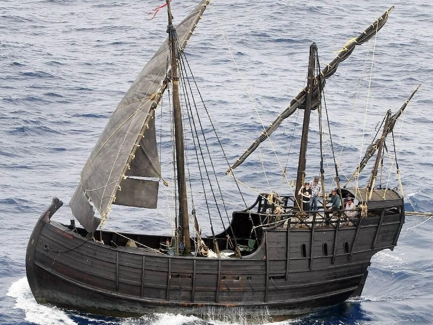 A full size recreation of the 15th century Spanish caravel, Notorious has sailed into Newcastle.