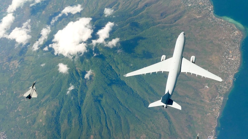 Three planes fly over Australia as part of Pitch Black.