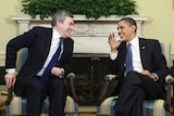Mr Brown is the first European leader to meet Mr Obama at the White House.