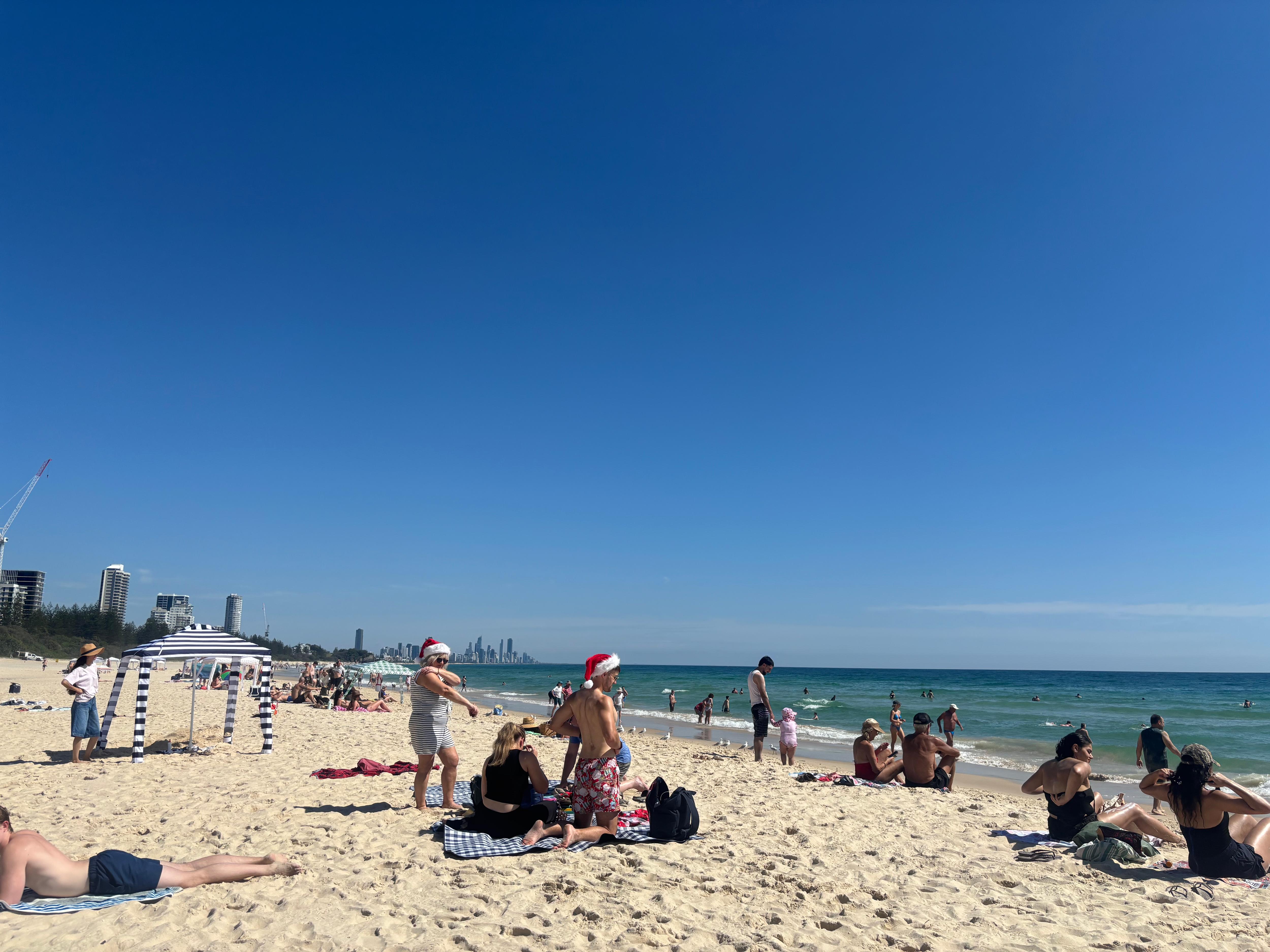 Una playa el día de Navidad