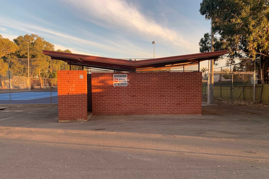 The toilet block at Blair Athol where a girl was allegedly raped.