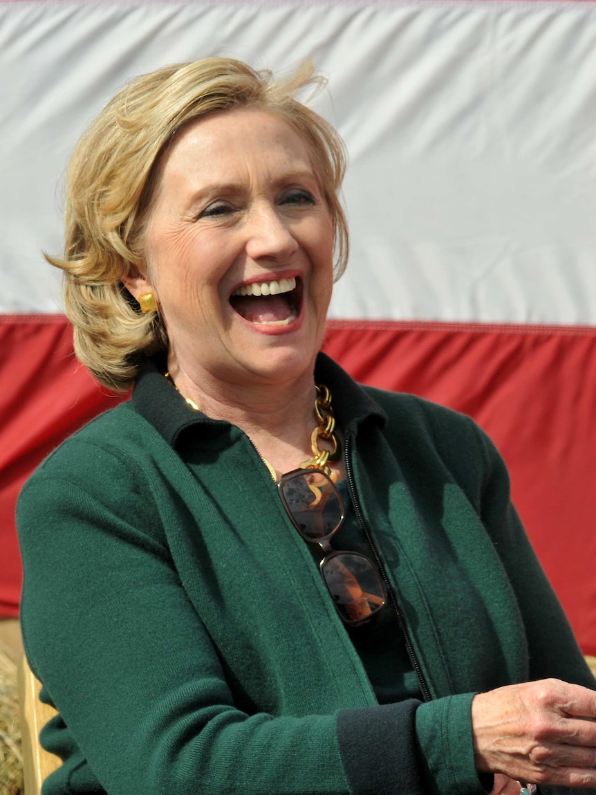 Hillary Clinton laughs