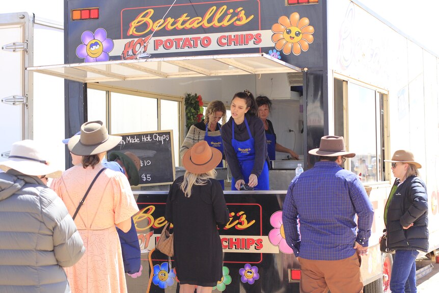 Food vendor truck set up at the Birdsville Races