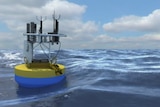 Artist impression of large moorings equipped with state-of-the-art sensors