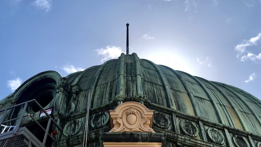 The dome of Flinders Street station after restoration works.