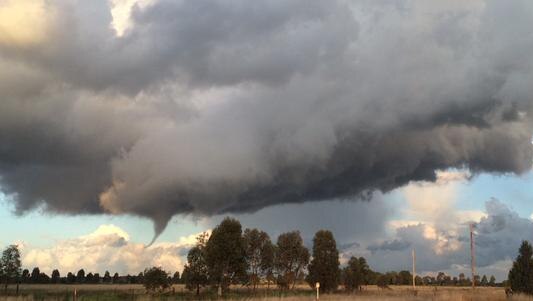 A mini tornado hit Dubbo in western NSW about 5pm on August 24, 2015.