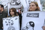 People protest against Turkey twitter ban