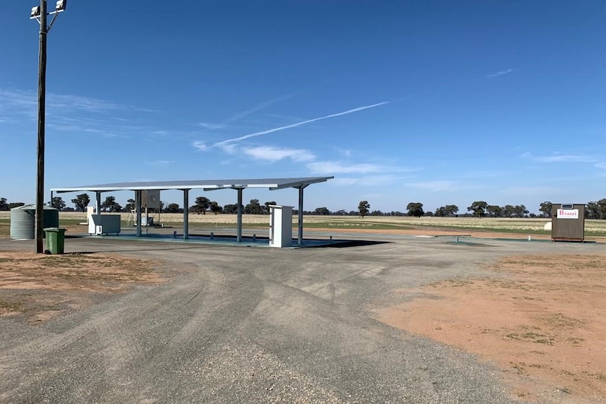 Full-sized trap shooting range on a farm.