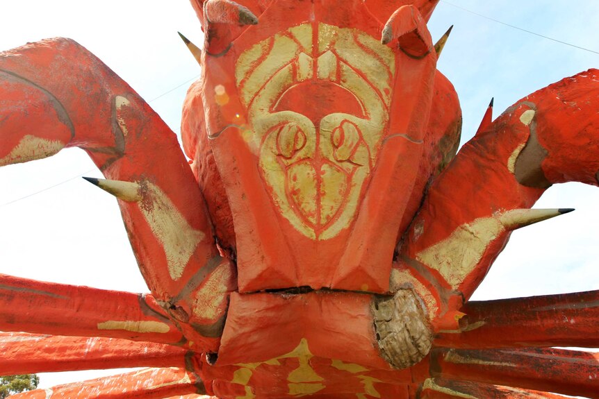 Close up of Larry the Lobster in Kingston.