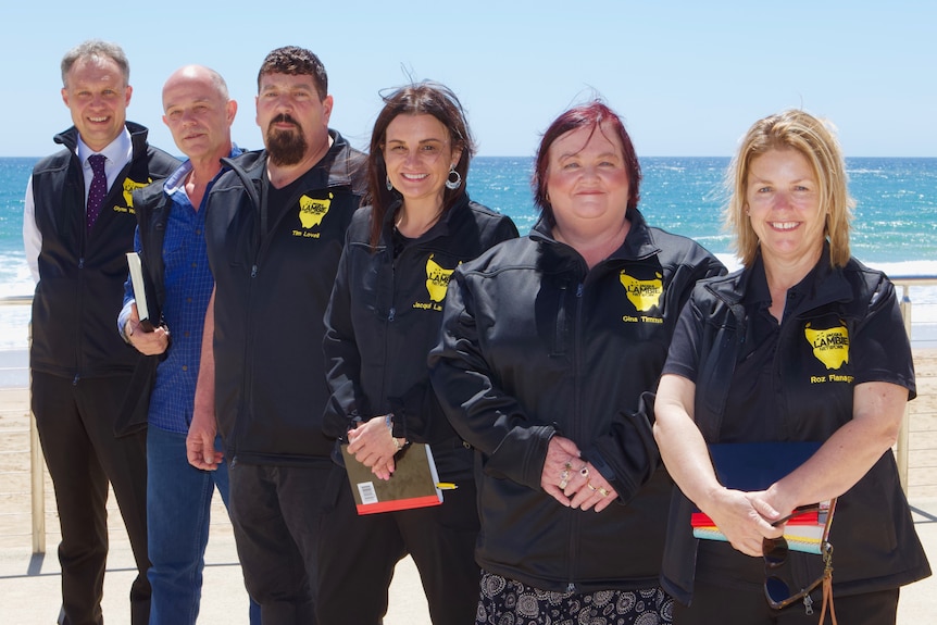 Jacqui Lambie with her candidates.