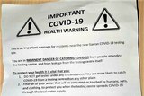A letter shows false information about coronavirus.