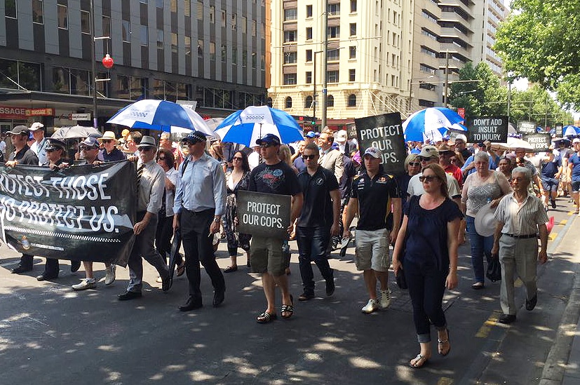 SA Police workers compensation march
