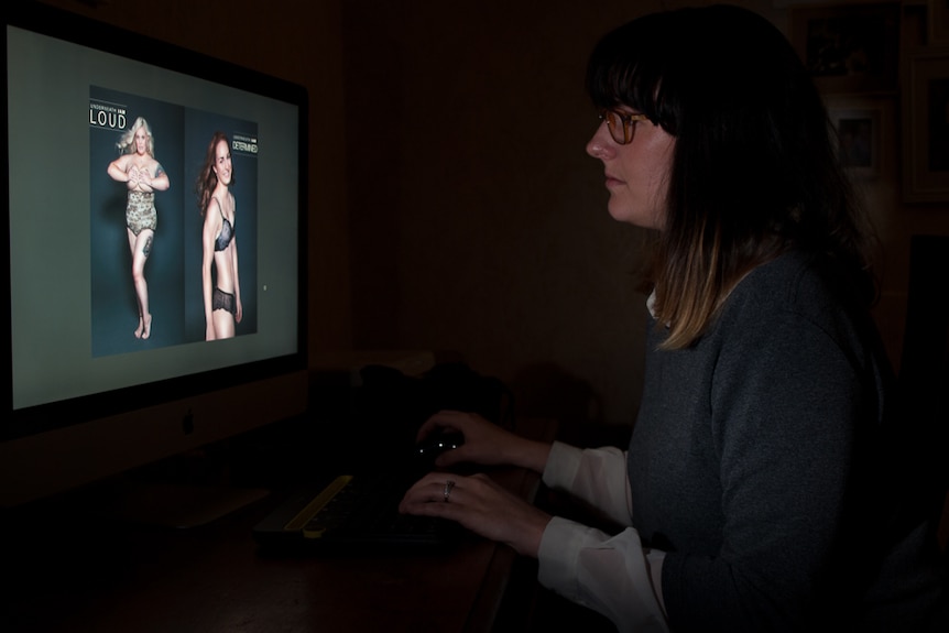 Underneath We Are Women creator Amy Hermmann checks some of the shots for her body-awareness campaign