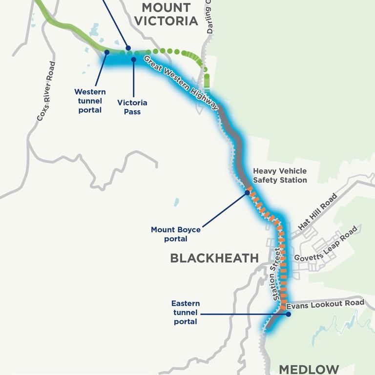 A map of an underground tunnel