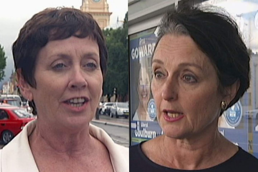 Labor's Ursula Stephens and sitting Liberal MP Pru Goward are vying for the NSW seat of Goulburn.