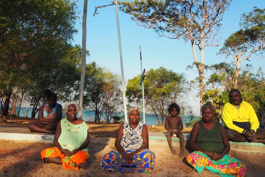 Yolngu people from the Galpu and Golpa clans sit in community.