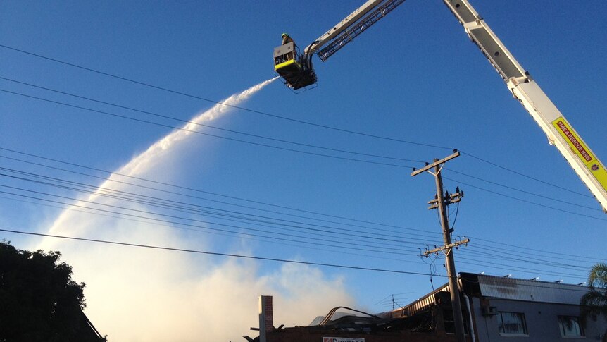 Firefighters putting out a fire in Greenacre.