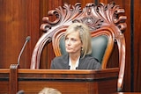Elise Archer in Speaker's chair in the Tasmanian Parliament.